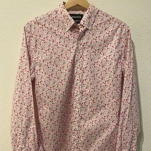 Bonobos Slim Fit Cotton Pink Floral Button-Down Shirt Size Sm